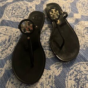 Tory Burch Black Jelly Sandals